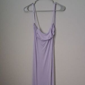 Purple Sleeveless Cowl Neck Maxi Dress